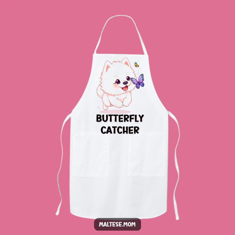 Funny Dog Butterfly Chase Apron - Playful Chef's Style Gift!