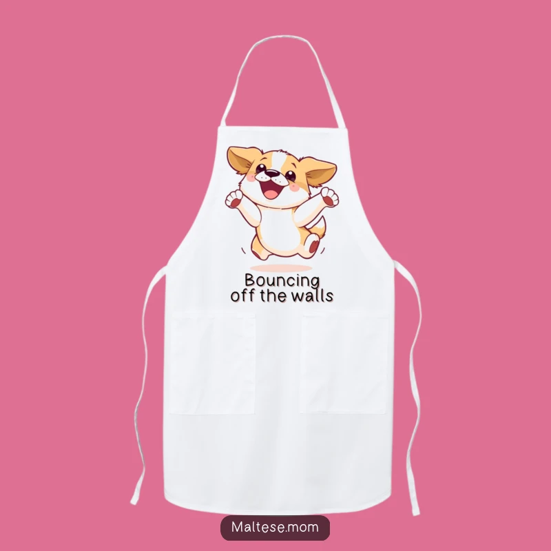 Funny Dog Leap Apron: Cook with Joy, Practical Funny Gift for Kitchen Fun