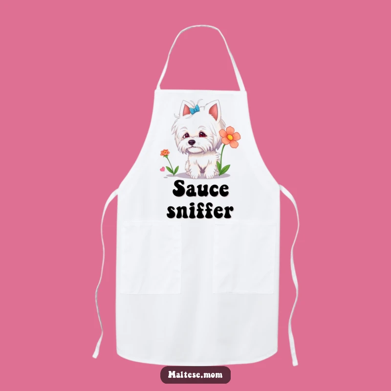 Funny Maltese Lady Apron: Garden Helper, Cute Chef, Hilarious Gift