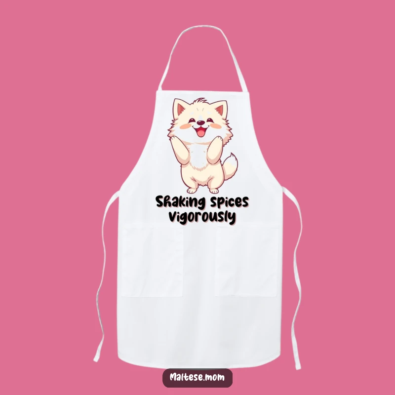 Funny Kitchen Apron: Shaking Dog, Joyful Cooking, Energetic Gift