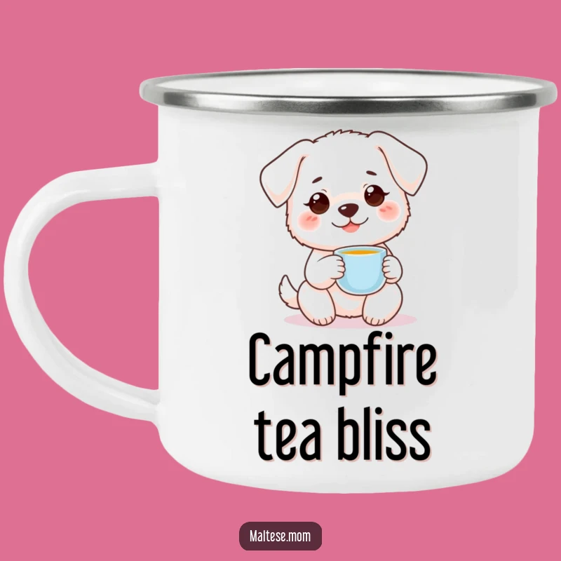 Funny Dog Teacup Camping Mug - Sweet Outdoor Pet Gift!