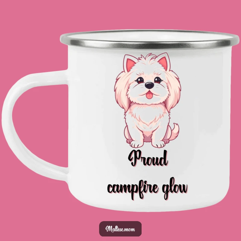 Durable Maltese Chest Puff Camping Mug - Funny Outdoor Pride Gift