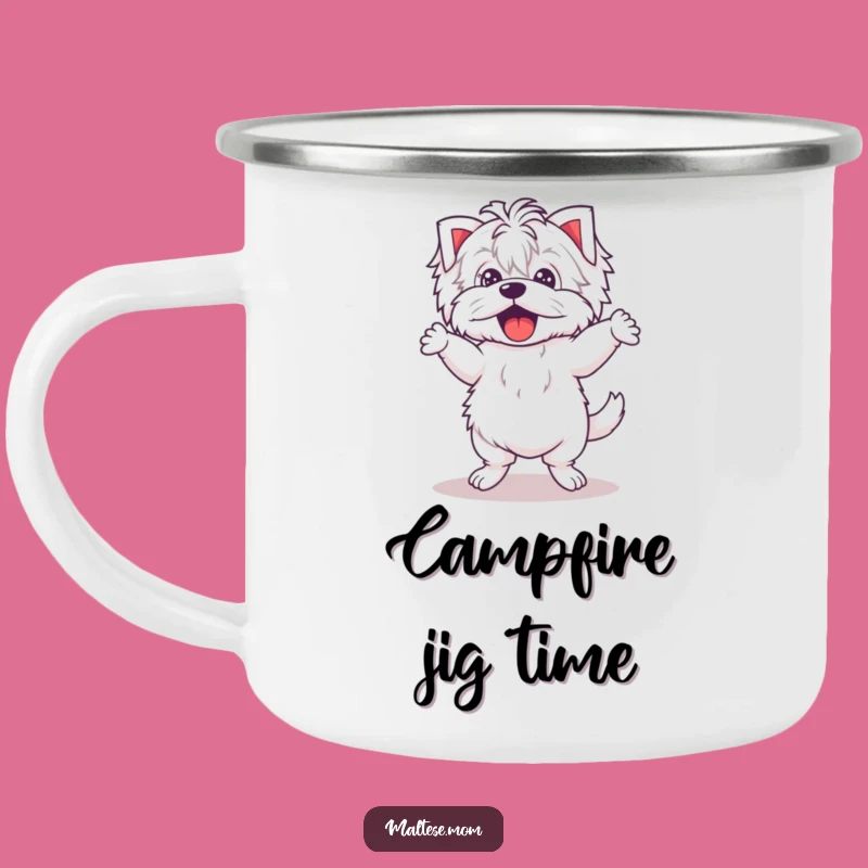 Funny Kawaii Maltese Dance Camping Mug: Wobbly legs, durable and a fun funny gift.