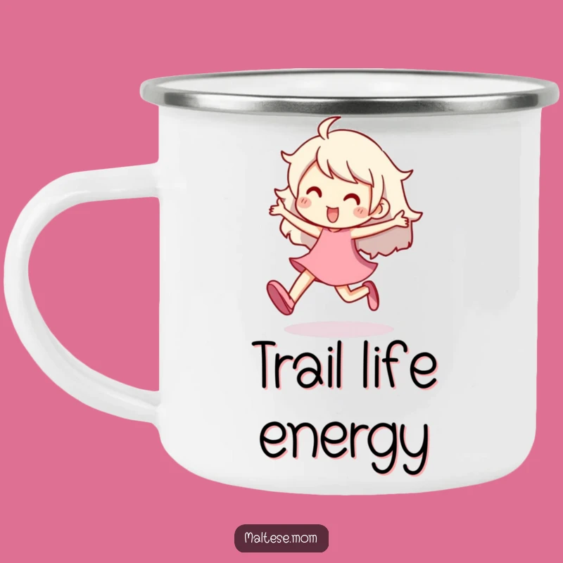 Funny Prancing Character Camping Mug: Energetic Outdoor Cup, Perfect Funny Gift