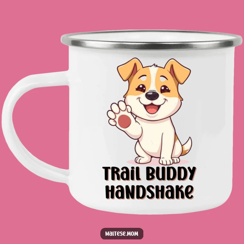 Funny Dog Paw Shake Camping Mug: Share a Drink, Campfire Funny Gift