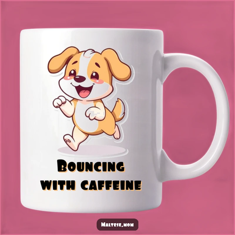 Funny Prancing Dog Joy Mug: Hilarious Gift for a Happy-Paced Pup Lover
