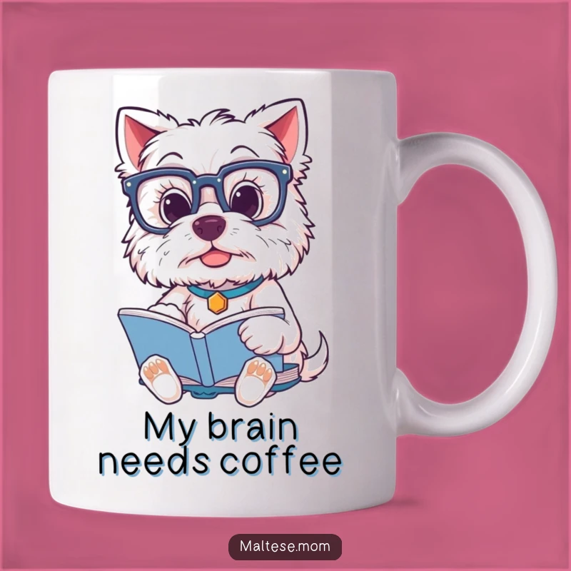 Funny Bookworm Maltese Mug: Adorable Dog Lover Gift for Smart Pups