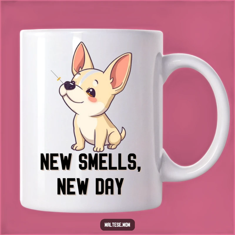 Funny Dog Sniffing Mug: Curious Canine Explorer, Great Funny Gift for Snoopers