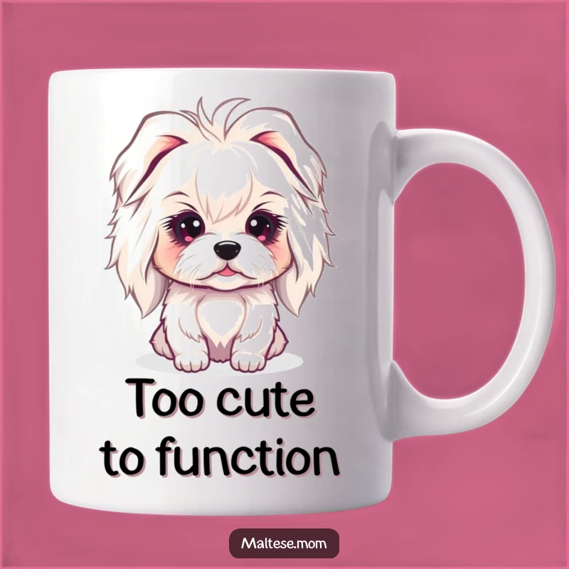 Funny Maltese Gaze Mug: Sweet Innocent Dog Lady, Perfect Heartwarming Gift!