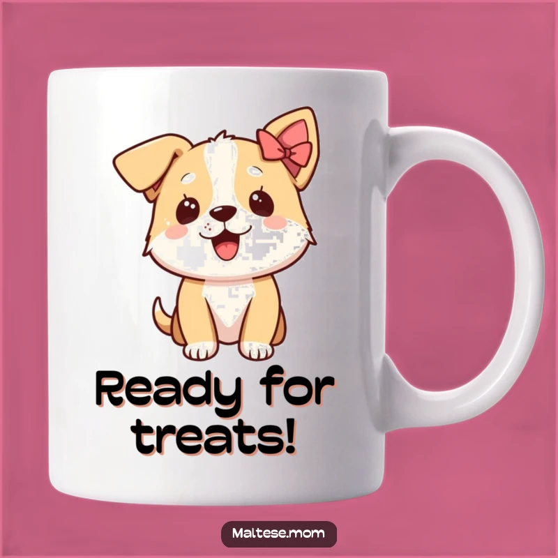 Funny Excited Dog Bow Ear Mug: A Hilarious Gift for a Joyful Pup Lover
