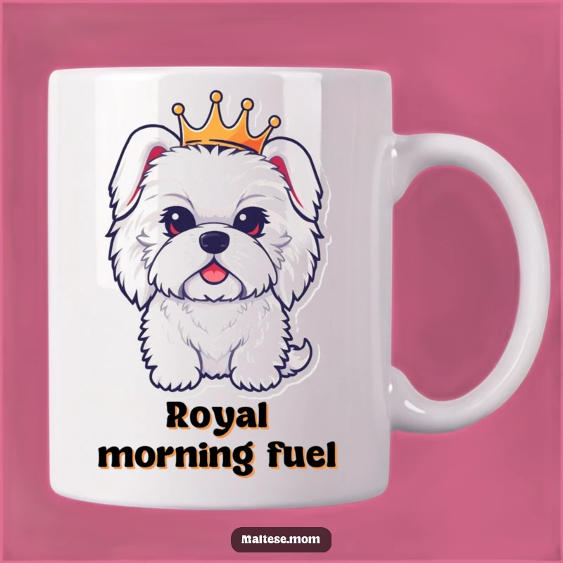 Funny Regal Maltese Dog Crown Mug: A Hilarious Sip of Royal Pawsitivity