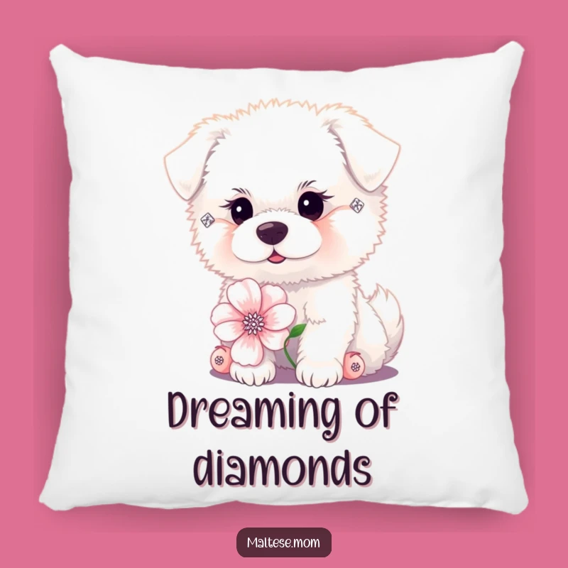 Funny Dog Diamond Earrings Pillow - Luxe Comfort Pet Gift!