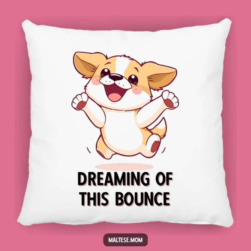 Funny Dog Leap Pillow: Cozy Canine Excitement, Plush Funny Gift for Home Decor