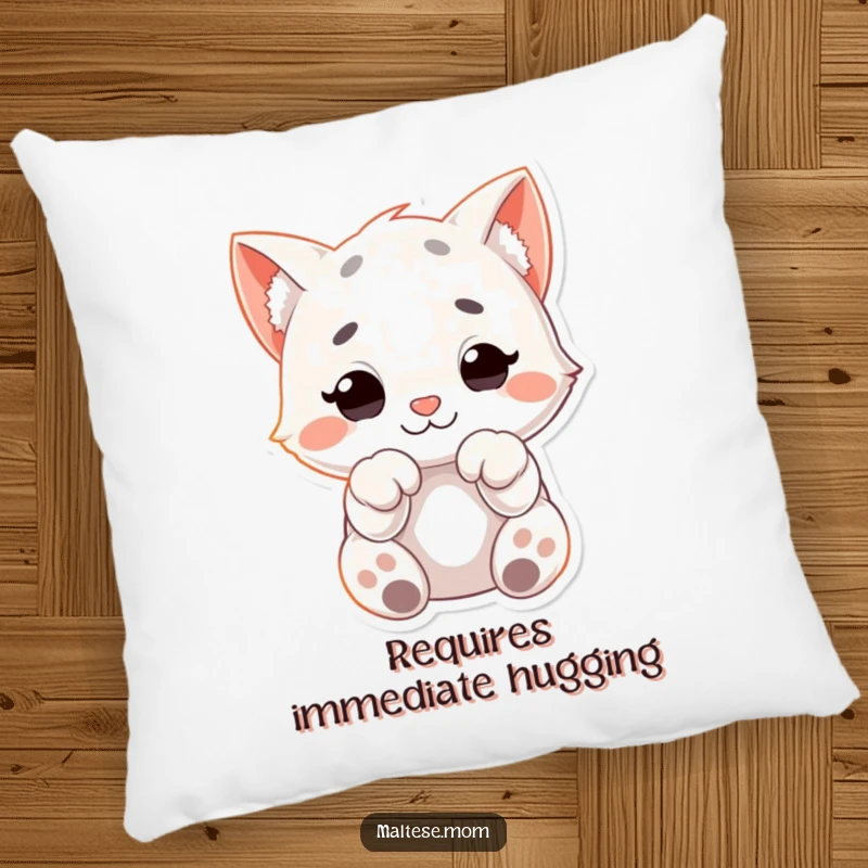 Funny Pillow featuring a character's paws curled into a soft, cuddly ball, designed for comfort and adding a touch of adorable charm.
