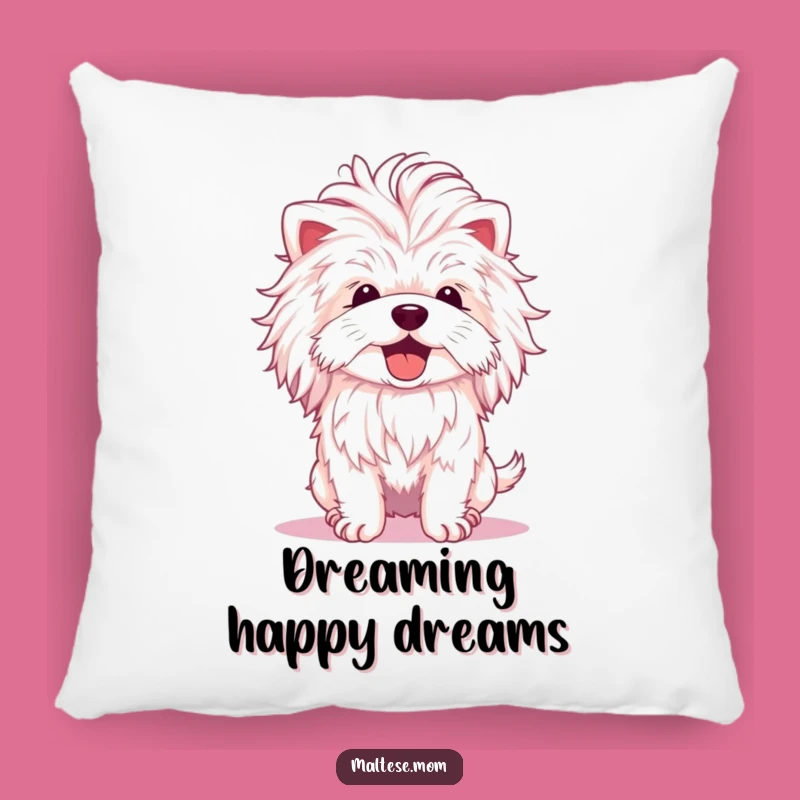 Funny Fluffy Mane Maltese Pillow: Cozy Comfort with a Shake!