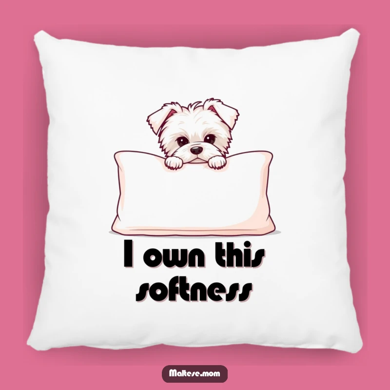 Funny Maltese Puppy Cushion Pillow - Comfy & Cute Hidden Dog Accent