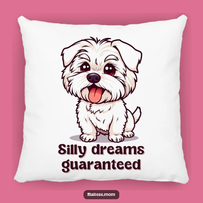 Funny Maltese Silly Pose Pillow: Cozy Fun, Hilarious Decor Gift!
