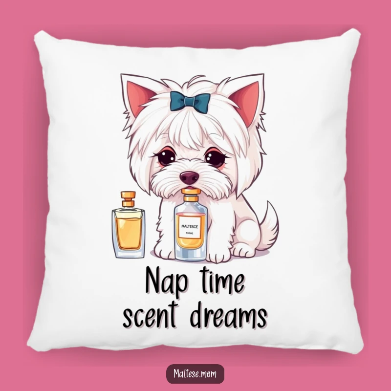 Funny Maltese Perfume Sniffing Pillow: Chic Comfort, Cozy Home Decor Gift
