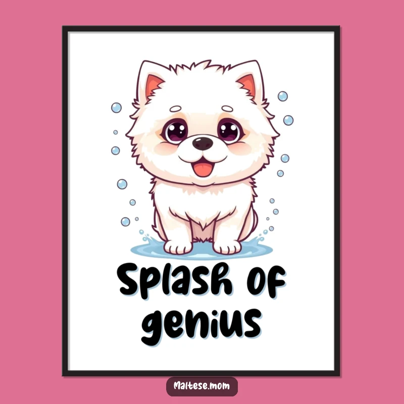 Funny Dog Shake Digital Art: Hilarious Fluffy Pooch Downloadable Print