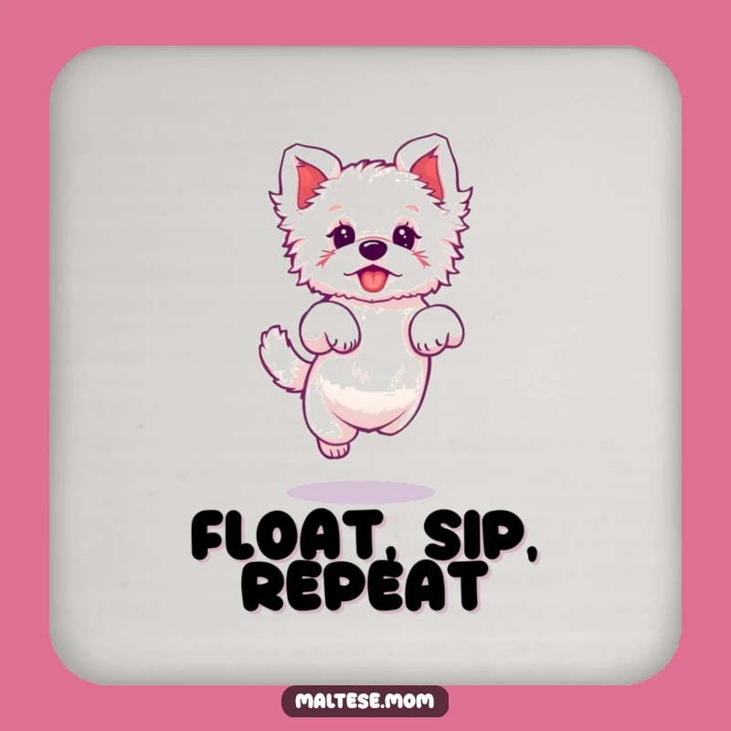 Funny Maltese Elegant Jump Coaster: Graceful Protection, Hilarious Barware