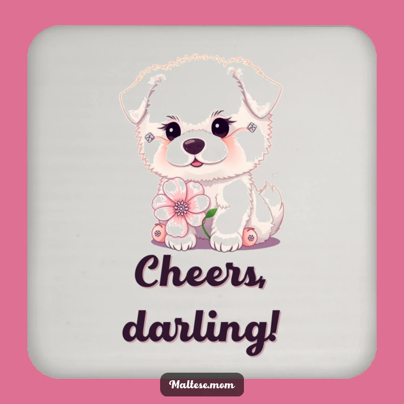 Funny Dog Diamond Earrings Coaster - Posh Table Protection Gift!