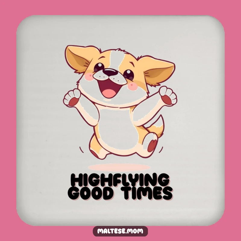 Funny Dog Leap Coaster: Protect Surfaces in Style, Quirky Funny Gift