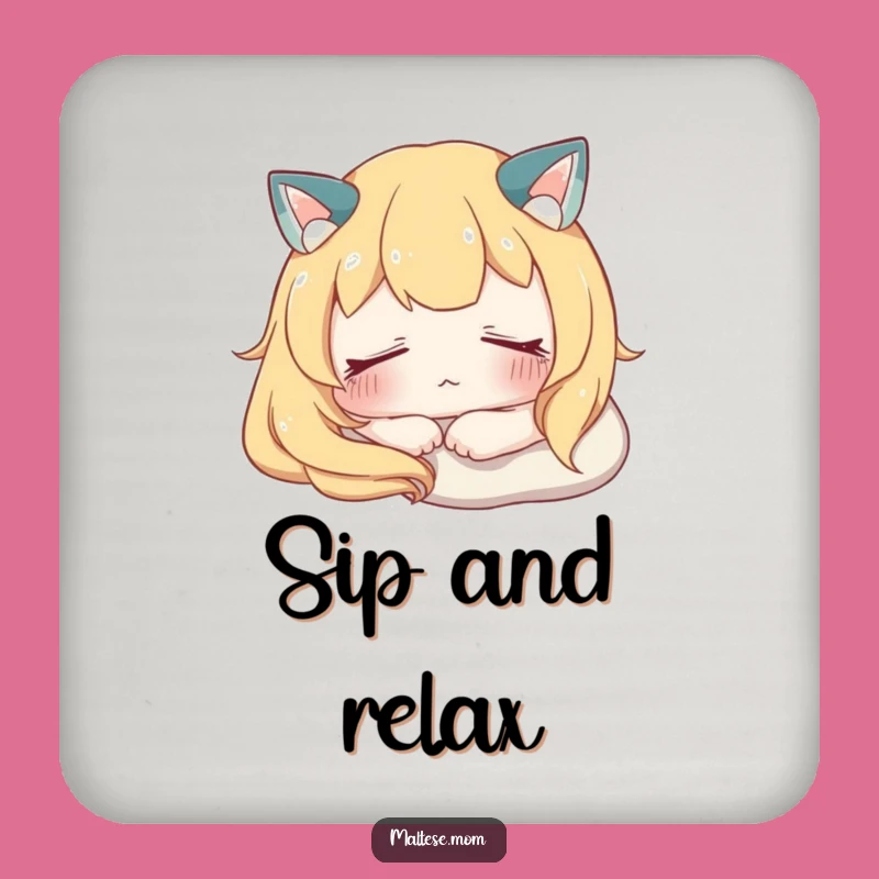Funny Peaceful Rest Coaster: Protect Surfaces with Calm Humor, Funny Gift
