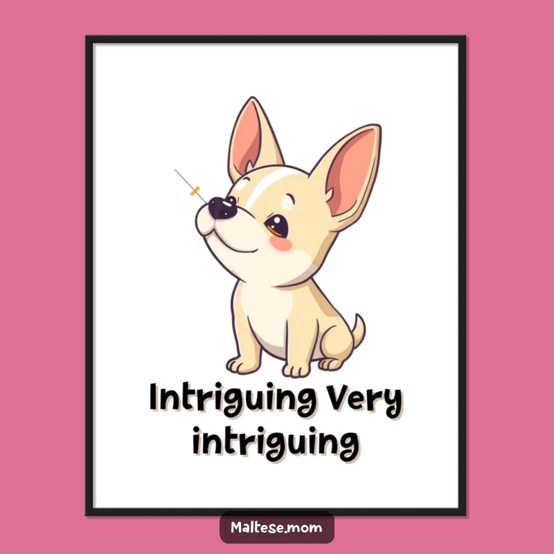 Funny Dog Sniffing Poster: Keen Observation Art, Striking Funny Gift