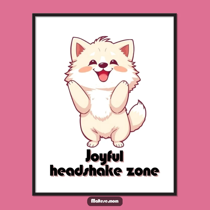 Funny Wall Art: Shaking Dog, Joyful Motion, Energetic Decor Print