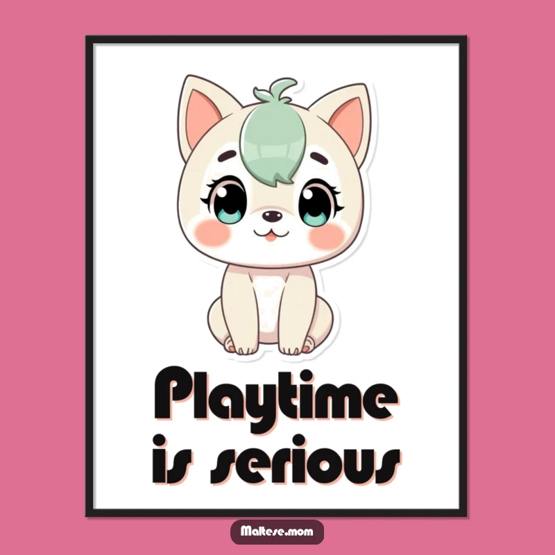 Funny Playful Alert Poster: Engaging Character Art, Ideal Funny Gift