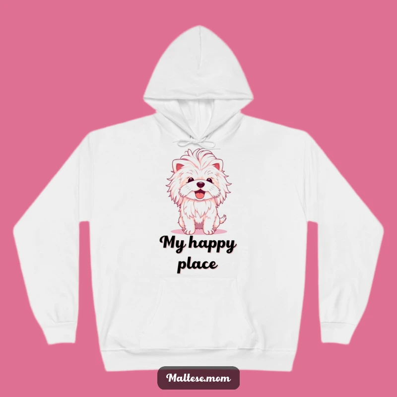 Cozy Funny Fluffy Mane Maltese Hoodie: Warm Comfort with a Shake!