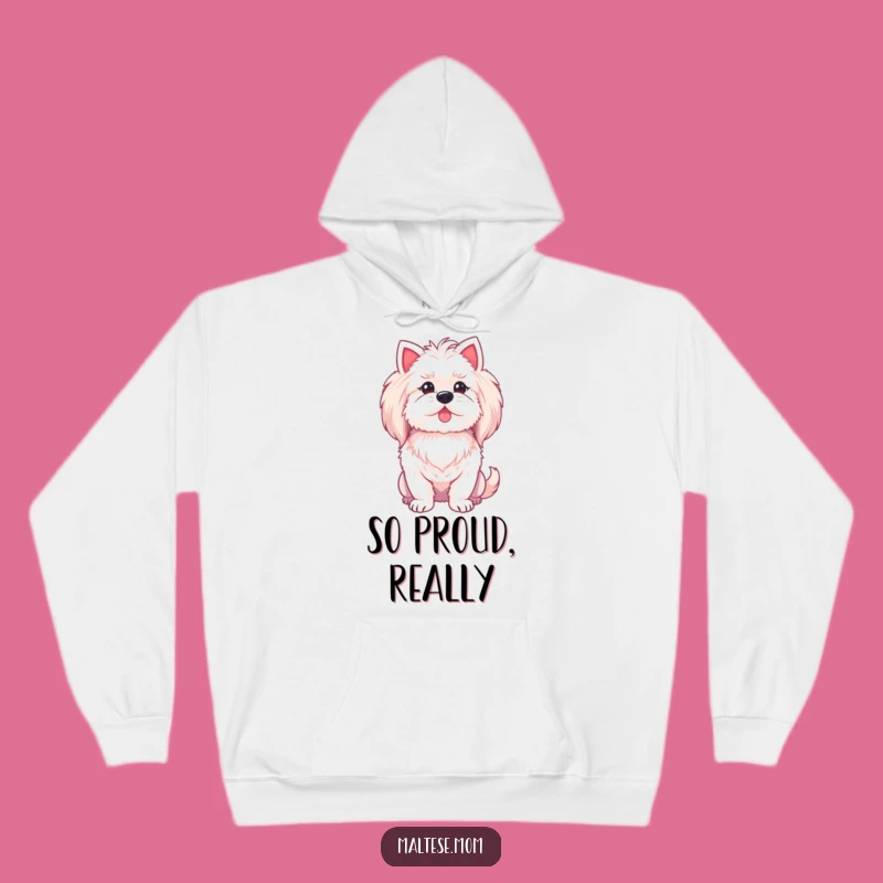 Cozy Maltese Chest Puff Hoodie - Funny & Warm Proud Dog Gift