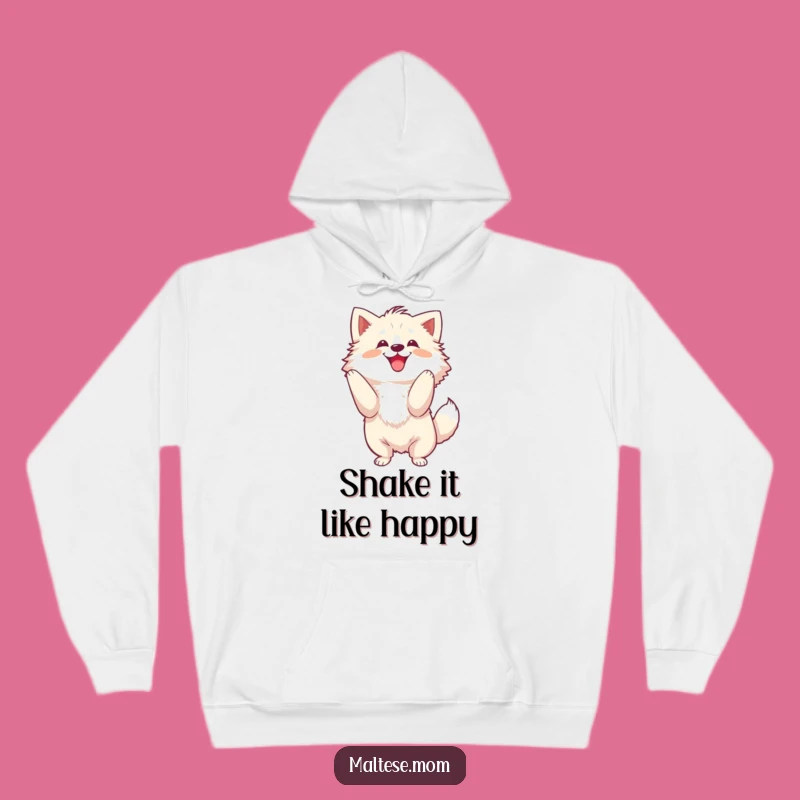 Funny Cozy Hoodie: Joyful Head Shake Dog, Energetic Comfort, Hilarious Gift