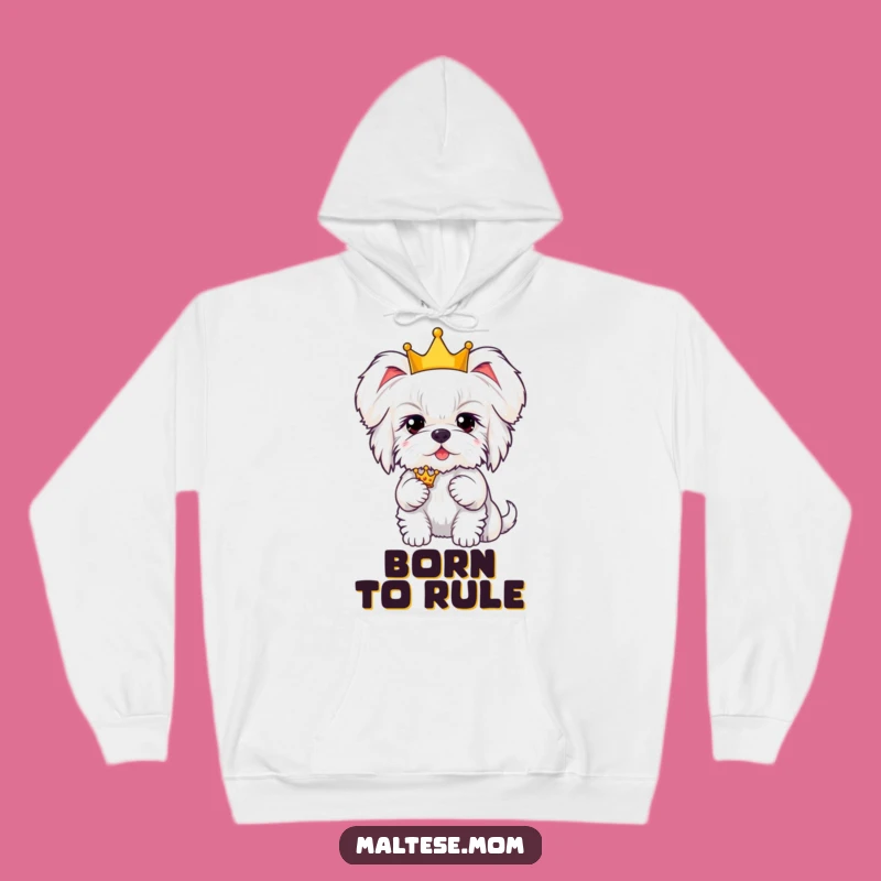 Funny Kawaii Maltese Royal Hoodie: Hilarious Gift for Cozy, Pawsome Comfort