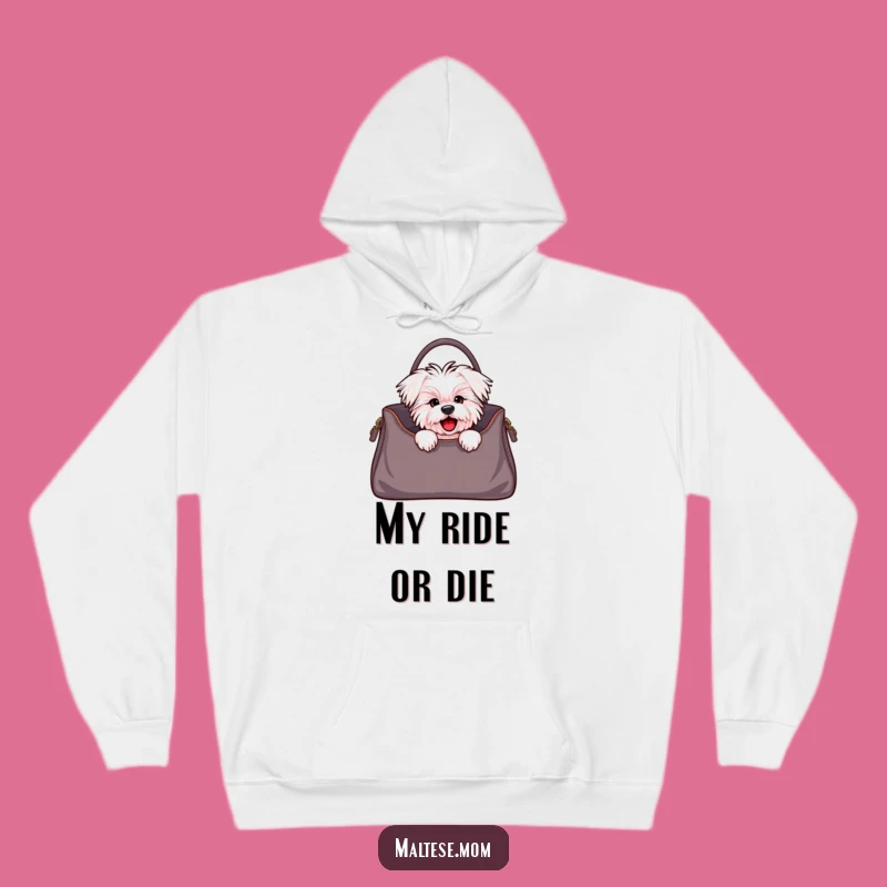 Cozy Funny Maltese Dog Handbag Hoodie - Chic Pup Surprise Gift