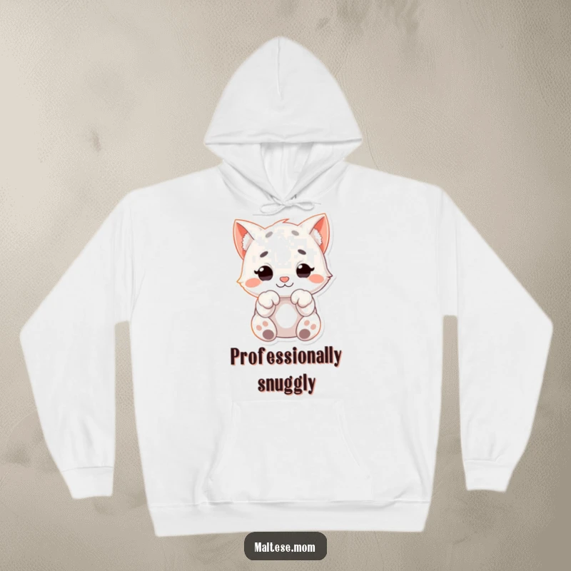 Funny Hoodie with a character whose paws are curled into a soft, cuddly shape, conveying warmth, comfort, and irresistible cuteness.