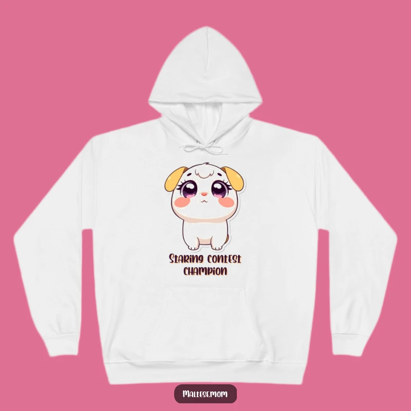 Funny Wide-Eyed Adoring Hoodie - Cozy Cute Character