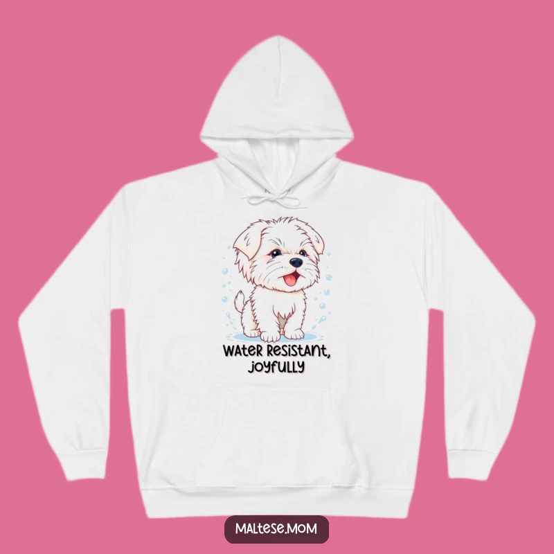 Funny Maltese Puppy Hoodie, Cozy Shake-Off Sweatshirt Gift