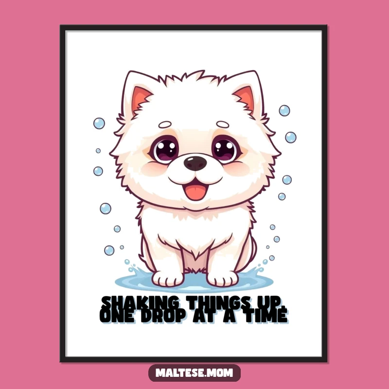 Funny Free Printable Dog Art: Wet Shake Splash, Quirky Decor, Downloadable Wall Art