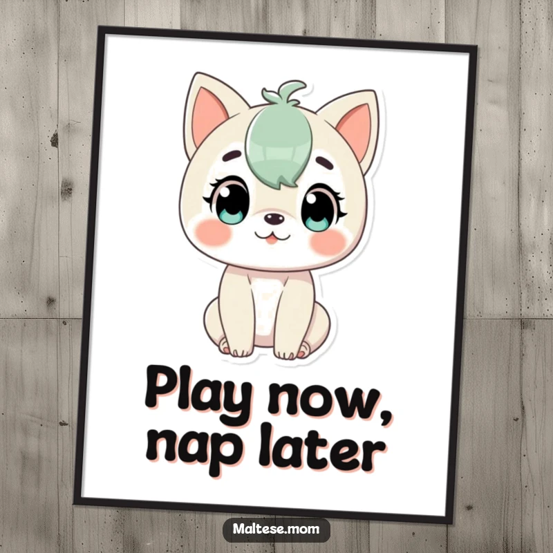 Funny Free Printable Wall Art: An alert character poised for playful interaction, adding a fun vibe to the room.