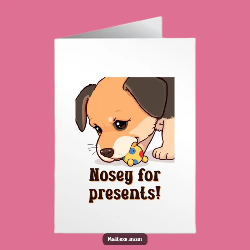 Free Printable Dog Birthday Card: Toy Nudge Fun, Funny Downloadable Gift