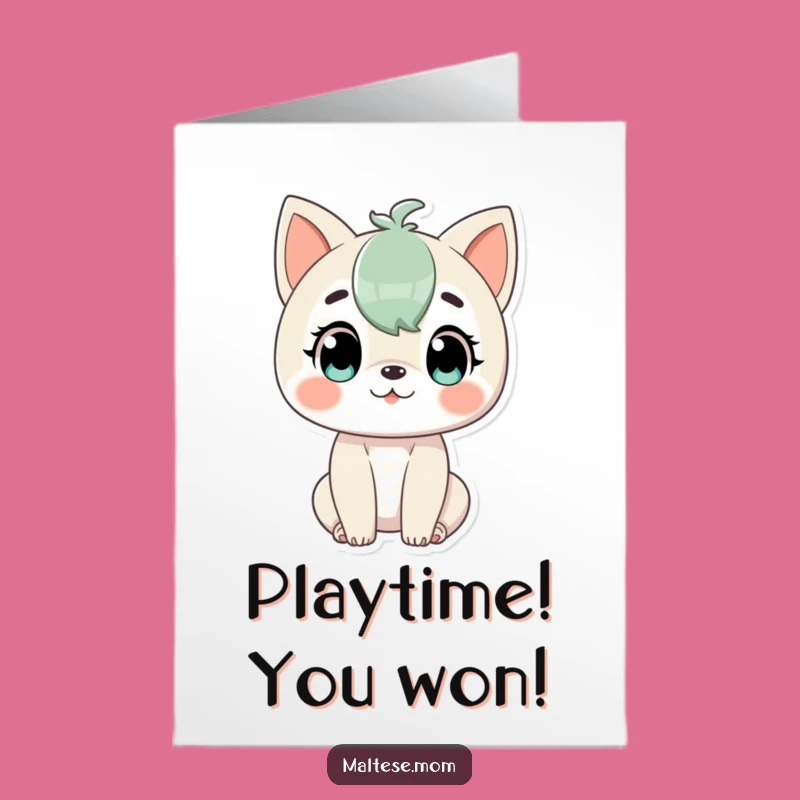Free Printable Congrats Card: Playful Character, Alert & Ready, Joyful Success