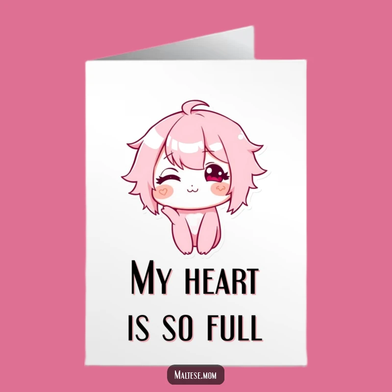 Free Printable Thank You Card: Sweet Smiling Character, Heartfelt Downloadable for Expressing Gratitude