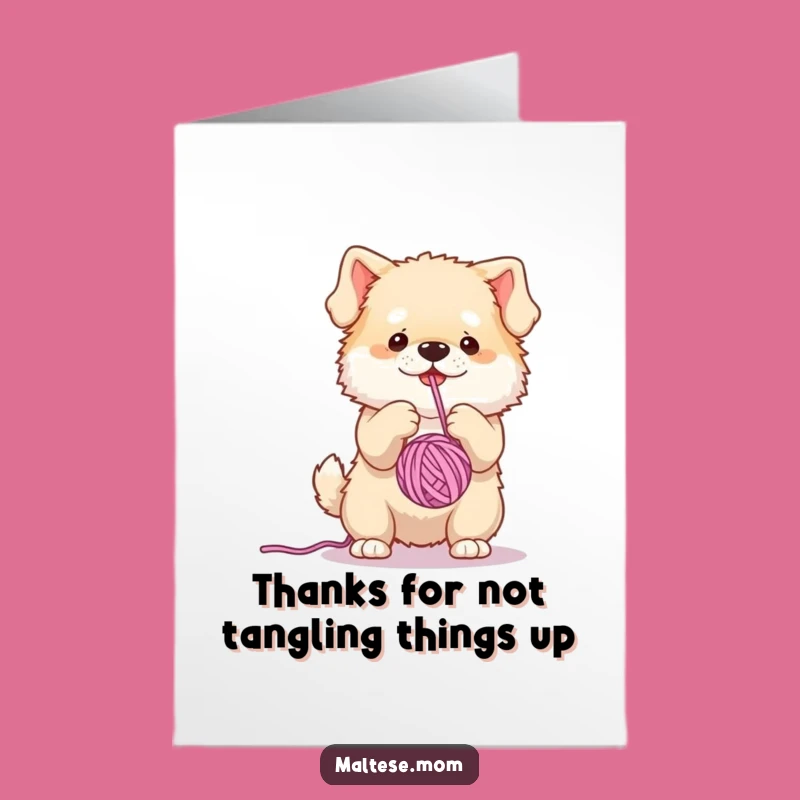 Free Printable Thank You Card: Dog Yarn Fun, The Ultimate DIY Downloadable Gift