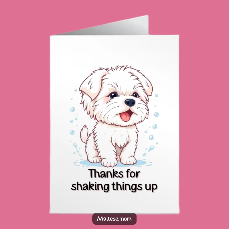 Free Printable Thank You Card: Wet Puppy Surprise
