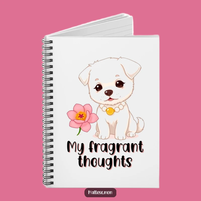 Funny Dog Pearl Necklace Notebook - Elegant Pet Journal Gift!