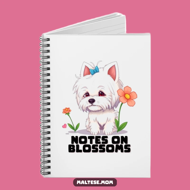 Funny Maltese Lady Notebook: Floral Notes, Cute Journal, Hilarious Gift
