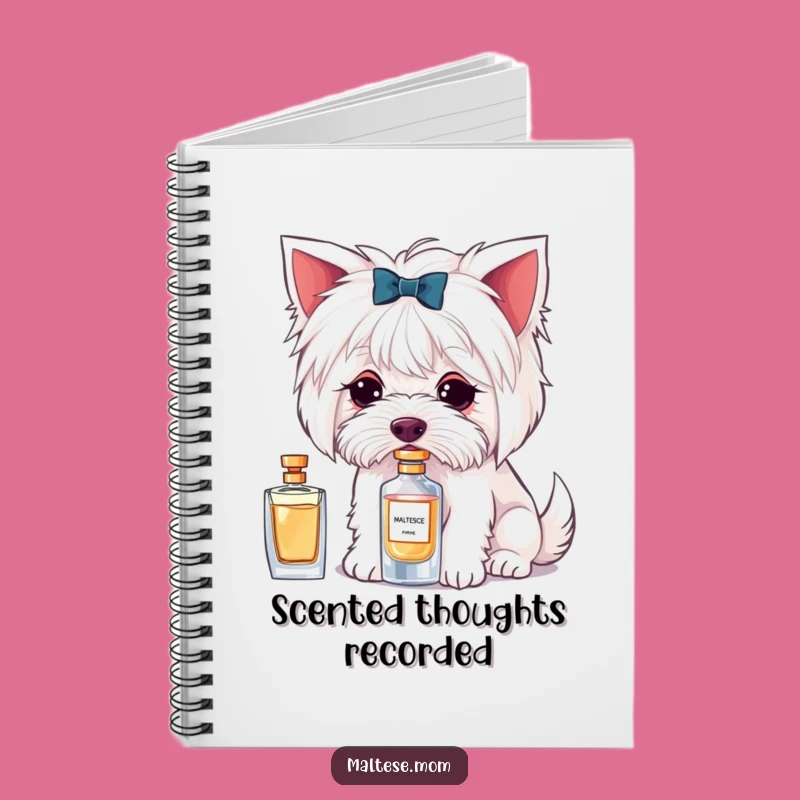 Funny Maltese Perfume Sniffing Notebook: Chic Journal, Perfect Gift