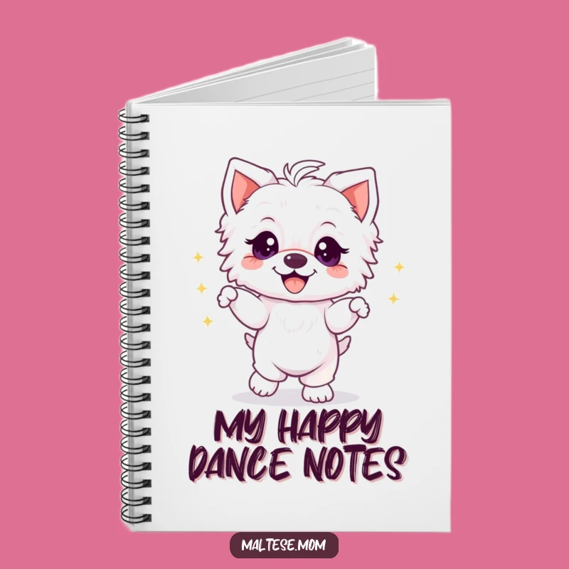 Funny Maltese Puppy Dancing Notebook - Hilarious Dog-Themed Journal