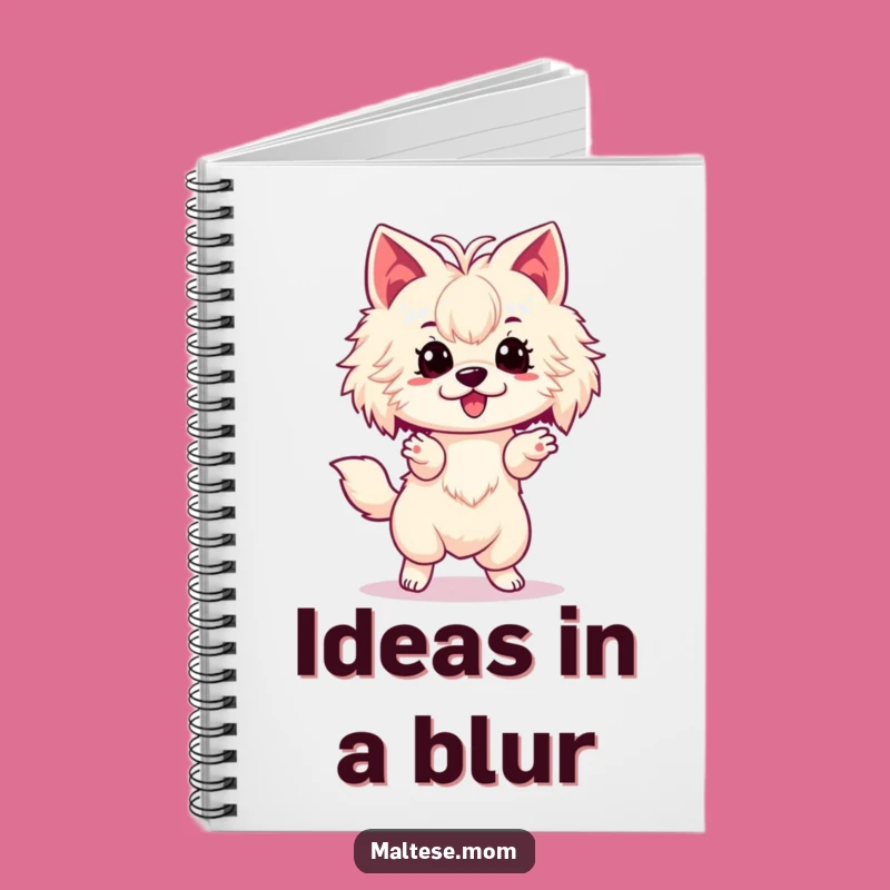 Funny Maltese Spin Notebook: Cute Lady Dog Journal, Perfect Creative Gift!